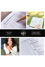 Sunrise Pink Faux Leather Large Print Thinline King James Version Bible with Zippered Closure and Thumb Index