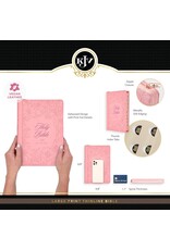Sunrise Pink Faux Leather Large Print Thinline King James Version Bible with Zippered Closure and Thumb Index
