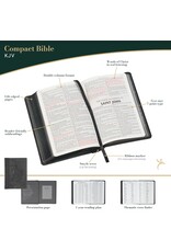 Black and Gray Lion Faux Leather Hardcover Compact King James Version Bible