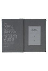 Black and Gray Lion Faux Leather Hardcover Compact King James Version Bible