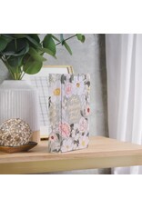 Lichen Gray Floral Faux Leather Hardcover King James Version Bible - Psalm 23:3