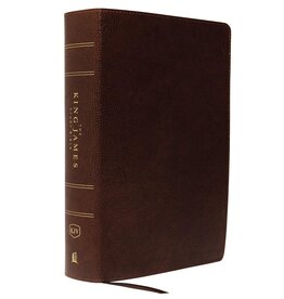 Thomas Nelson King James Study Bible, Bonded Leather, Brown, Full-Color Edition  Large Print