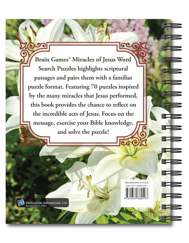 Bible Word Search Miracles of Jesus