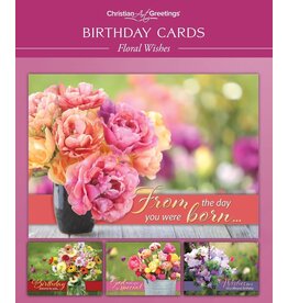Floral Wishes Birthday Boxed Cards
