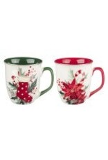 Adore Him Poinsettia Ceramic Coffee Mug Set - Isaiah 9:6