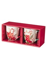 Adore Him Poinsettia Ceramic Coffee Mug Set - Isaiah 9:6