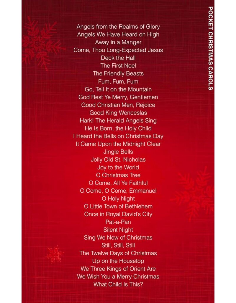 Pocket Christmas Carols Christmas Caroling Songbook