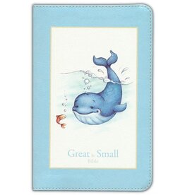 KJV Great and Small Bible, Blue Leathertouch: A Keepsake Bible for Babies