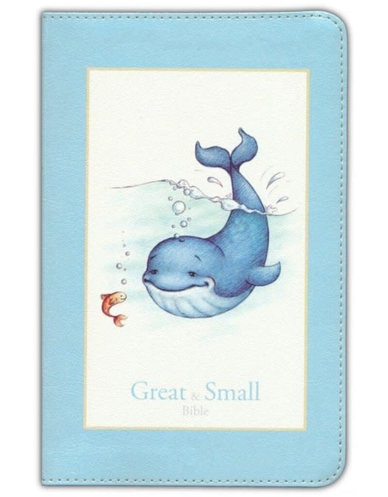 KJV Great and Small Bible, Blue Leathertouch: A Keepsake Bible for Babies