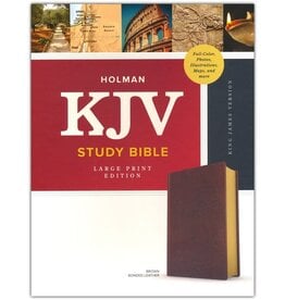 Holman KJV Study Bible Large Print, Brown Bonded Leather