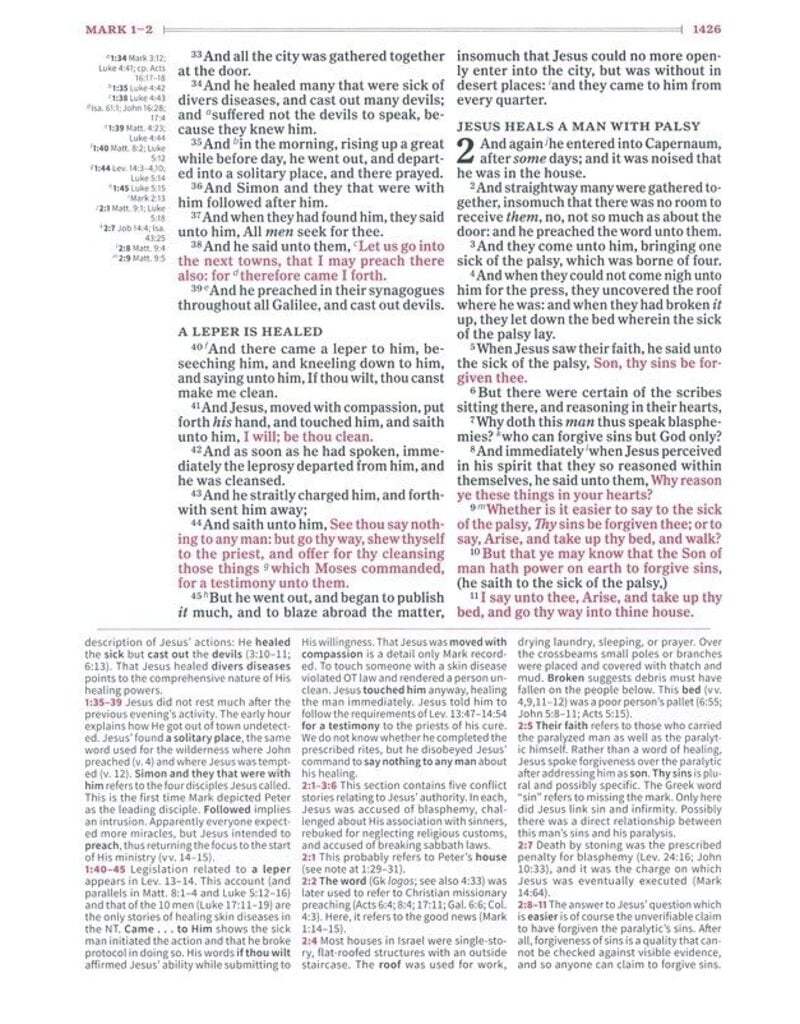 Holman KJV Study Bible, Saddle Brown Leather Touch