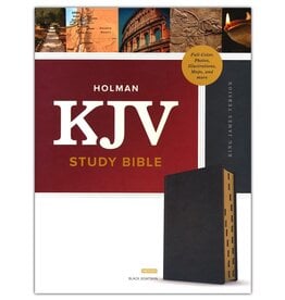 Holman KJV Study Bible Black Goatskin, Thumb-Indexed