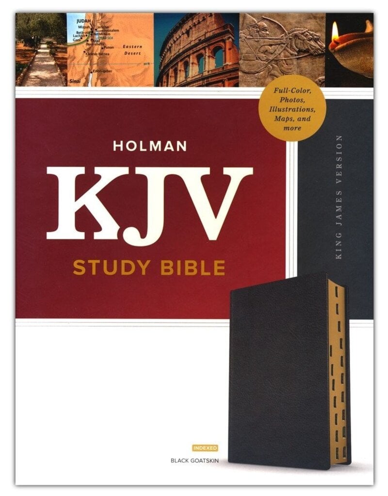 Holman KJV Study Bible Black Goatskin, Thumb-Indexed