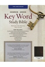 KJV Hebrew Greek Key Word Study Bible, Genuine Leather Brown