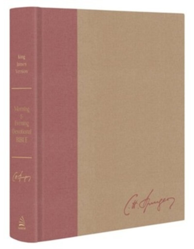 CHARLES SPURGEON'S MORNING & EVENING DEVOTIONAL BIBLE KJV [ROSE GOLD & SAND SIGNATURE]