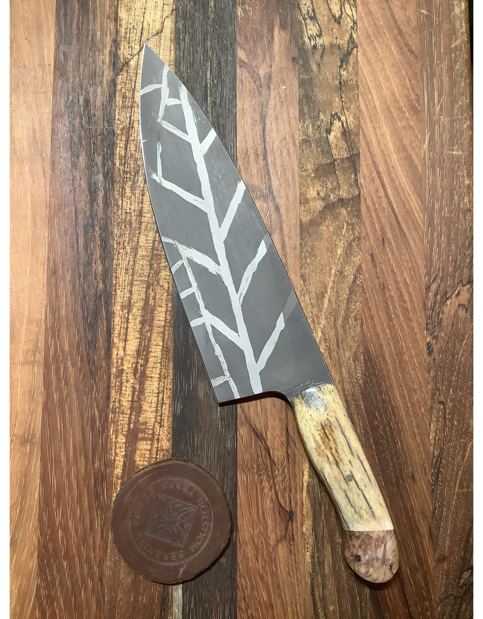 European Chef Knife Acid in the Forest Serenity Knives