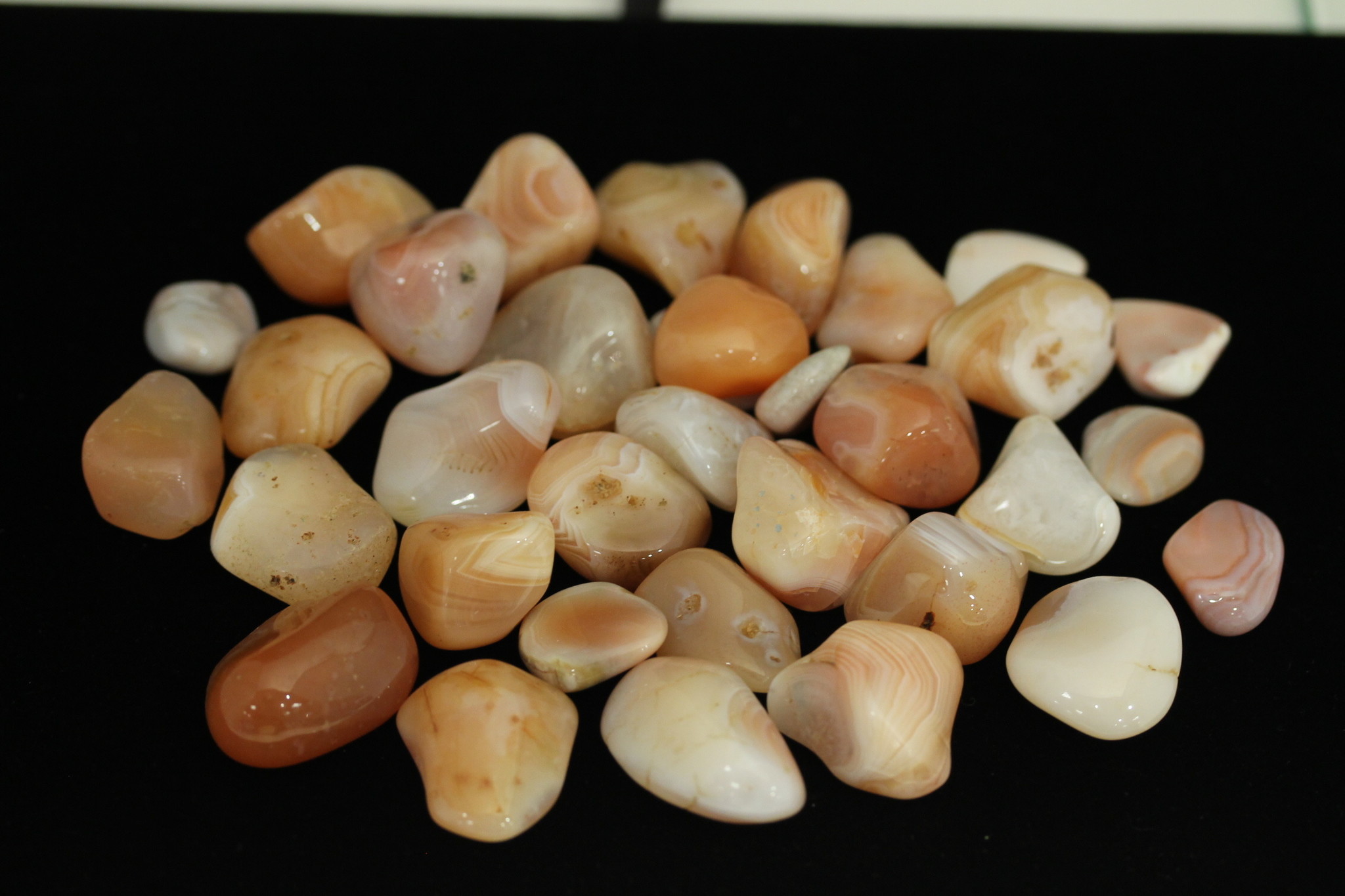 Tumbled Botswana Agate “Peach” Mineralogy