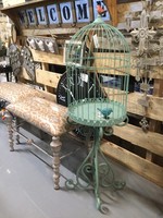 GANZ 130321 TURQUOISE BIRDCAGE ON STAND