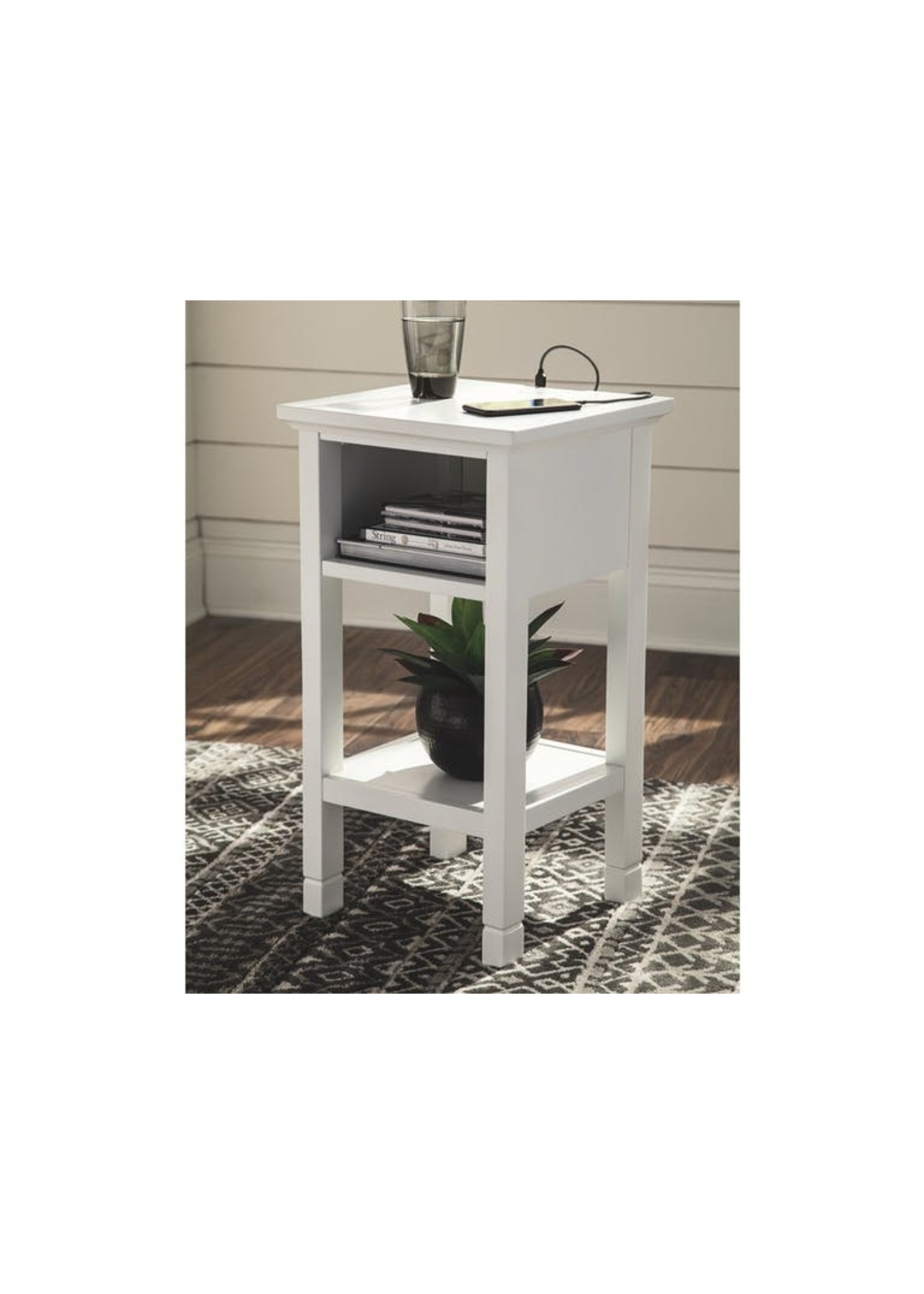 ASHLEY MARNVILLE ACCENT TABLE IN WHITE