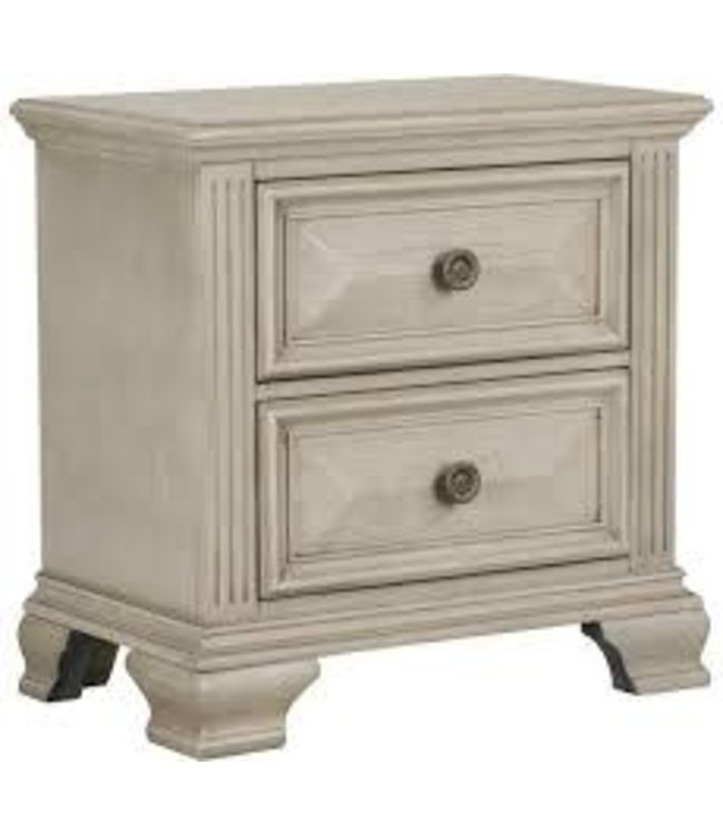 87907 Nightstand 2dr Passages Vintage White Tree House Furniture