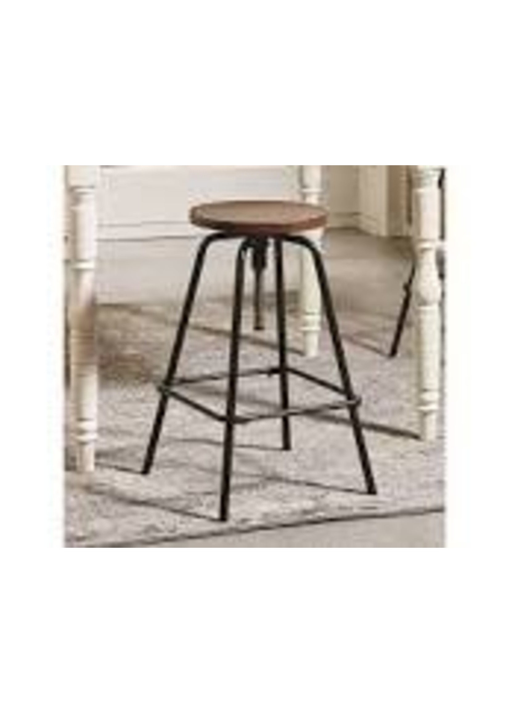 8030226w Factory Stool Blackened Bronze Legs Tree House Furniture