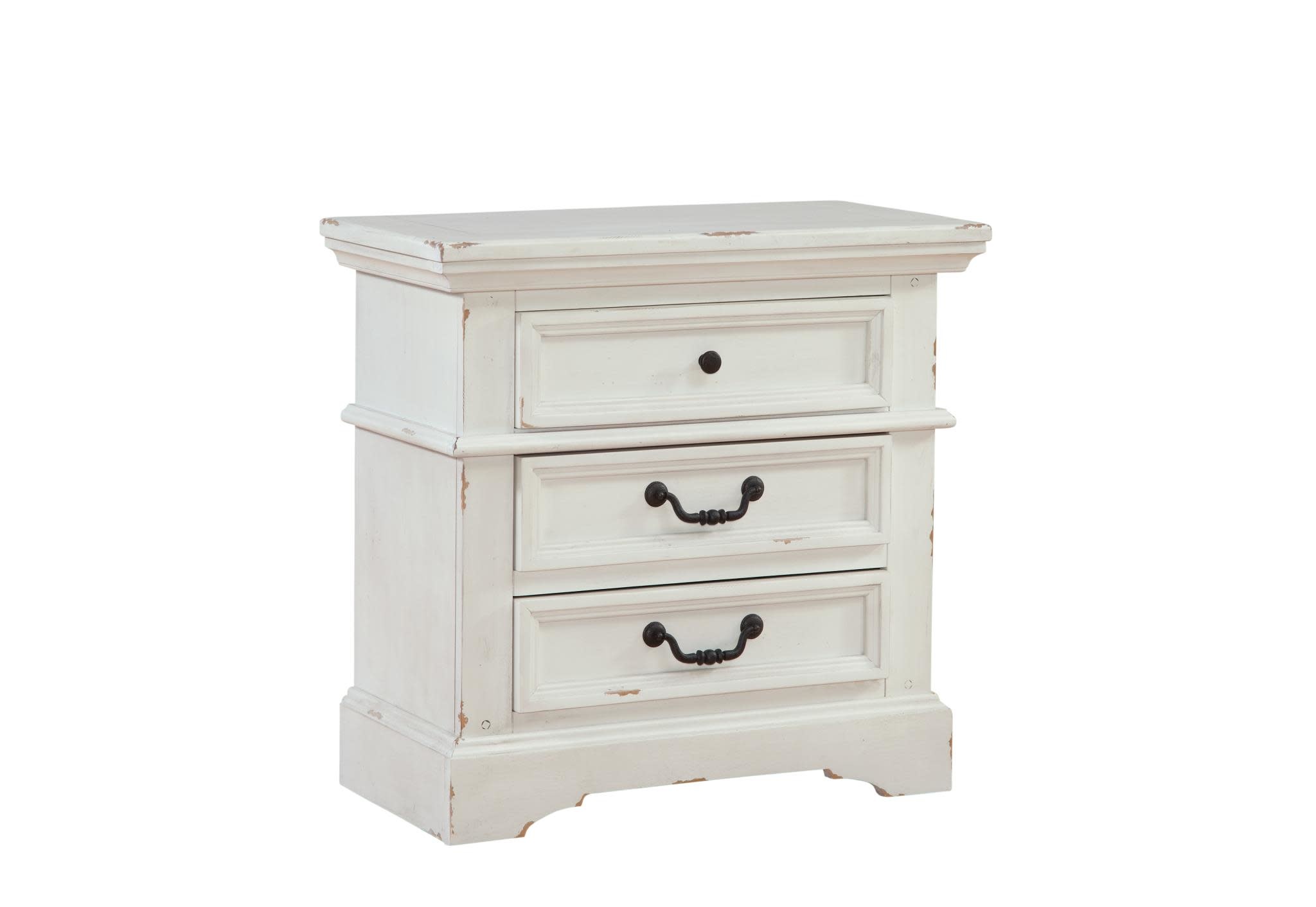 7810 430 3 Drawer Nightstand Stonebrook White Tree House Furniture