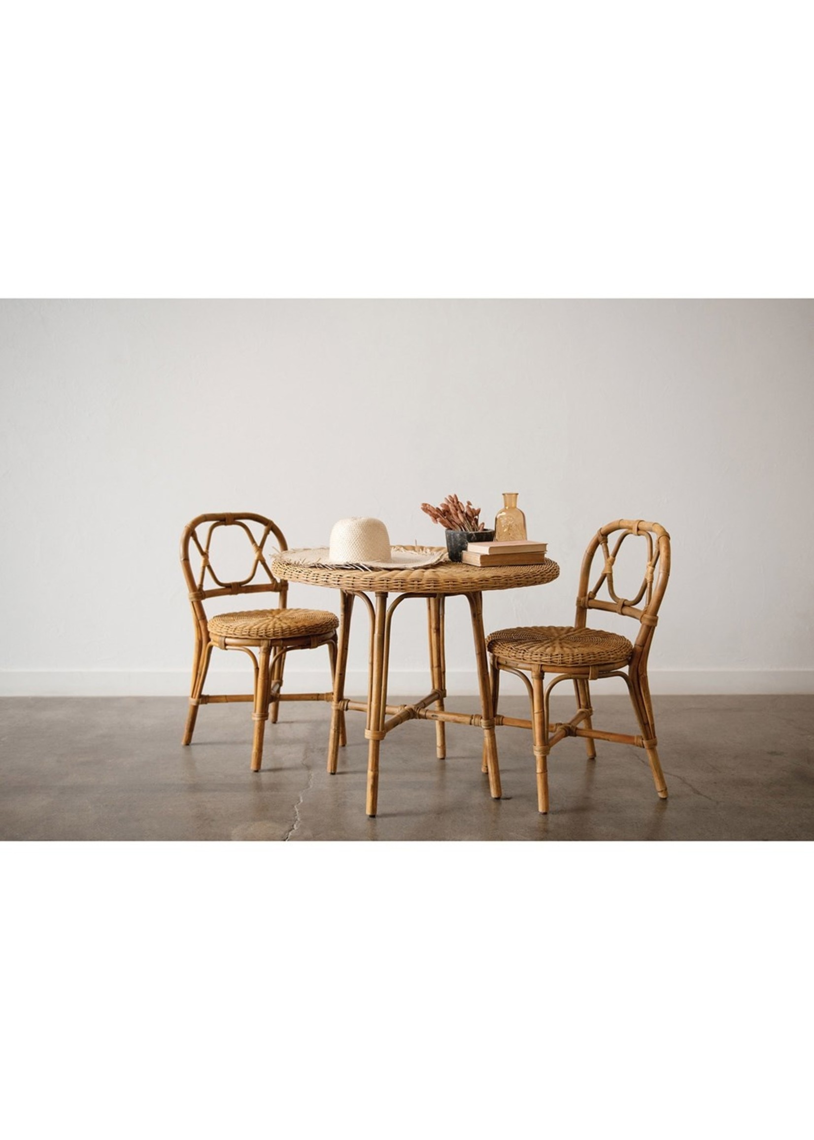 clearance bistro patio sets on Df3171 Bistro Table 2 Chairs Hand Woven Rattan Tree House Furniture