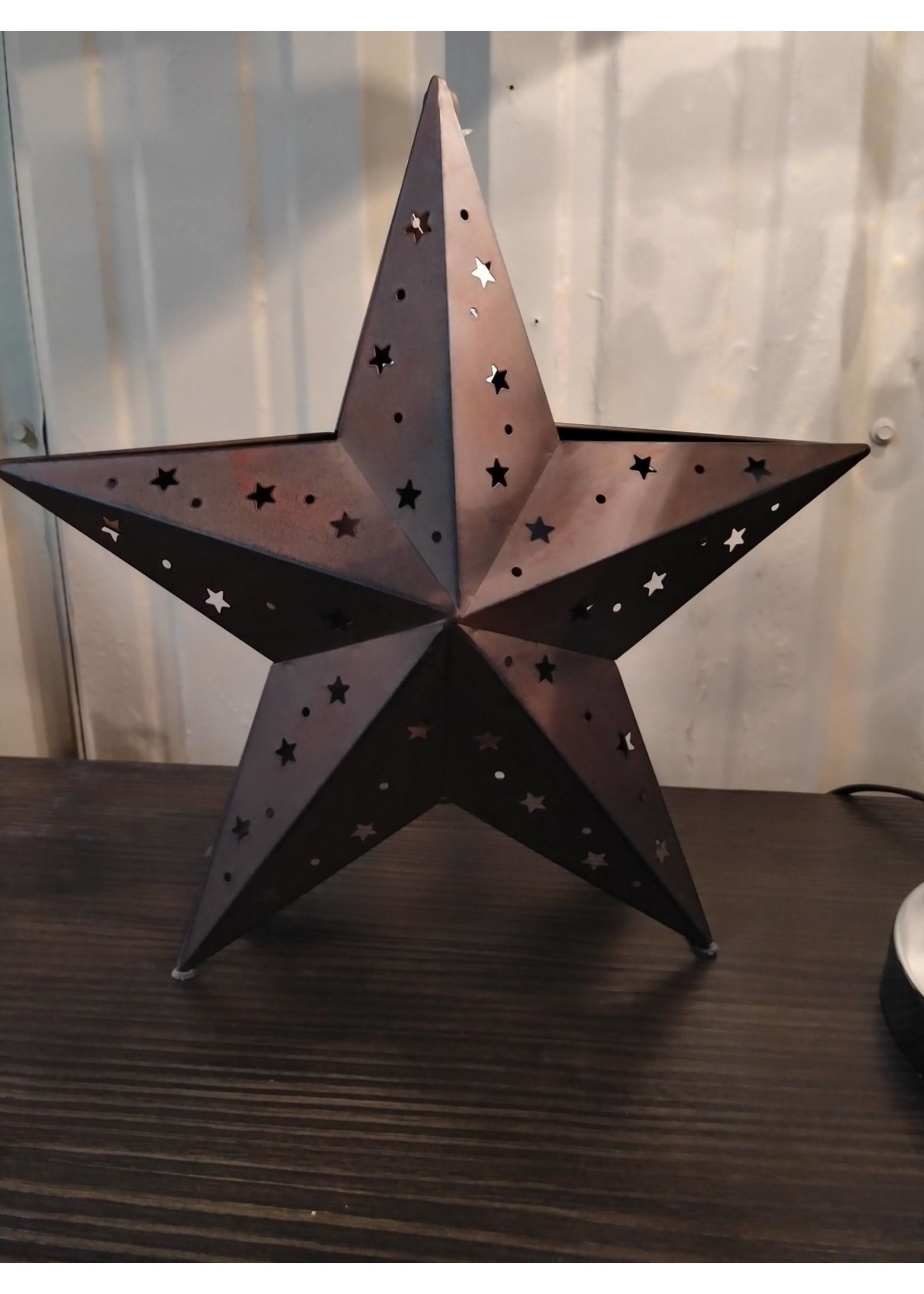 086439 STAR CANDLE HOLDER WITH STAR CUTOUTS