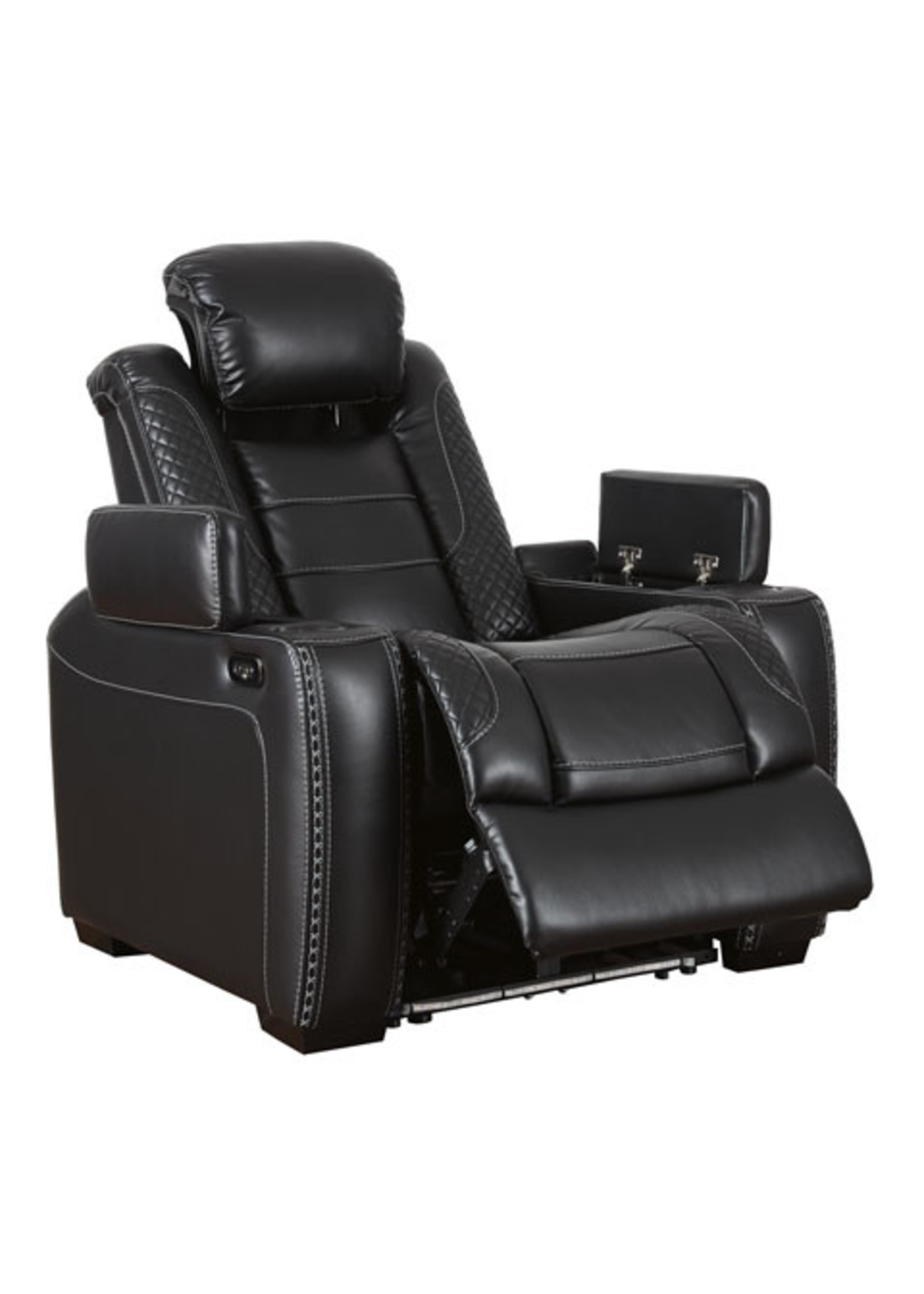 ASHLEY PARTY TIME POWER RECLINER BLACK W/LIGHTS
