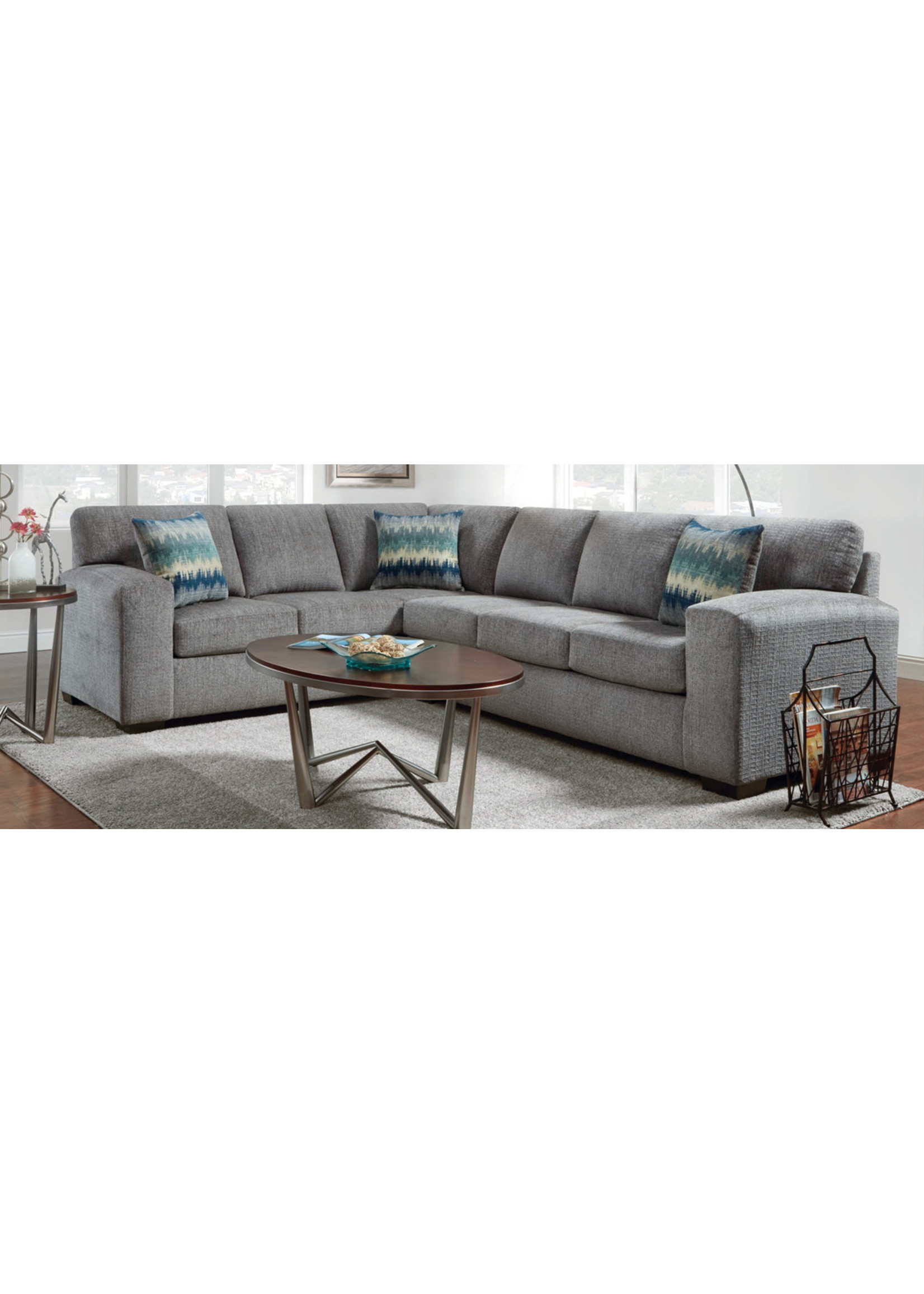 AFFORDABLE 5950 SILVERTON PEWTER SECTIONAL