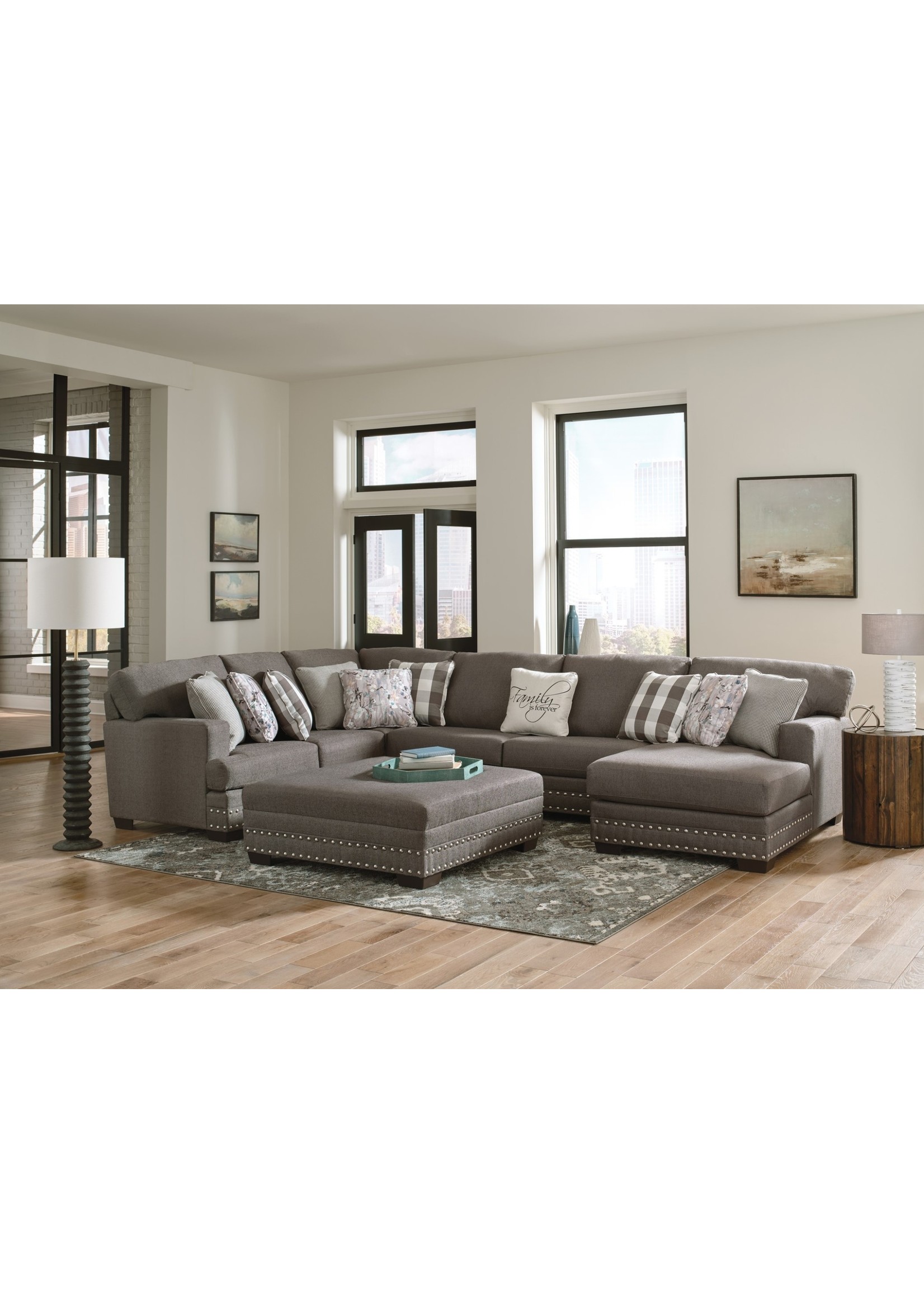 CATNAPPER 5473 CRAWFORD CHARCOAL SECTIONAL