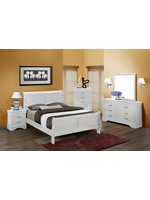 WHITE LOUIS PHILIPPE FULL BED