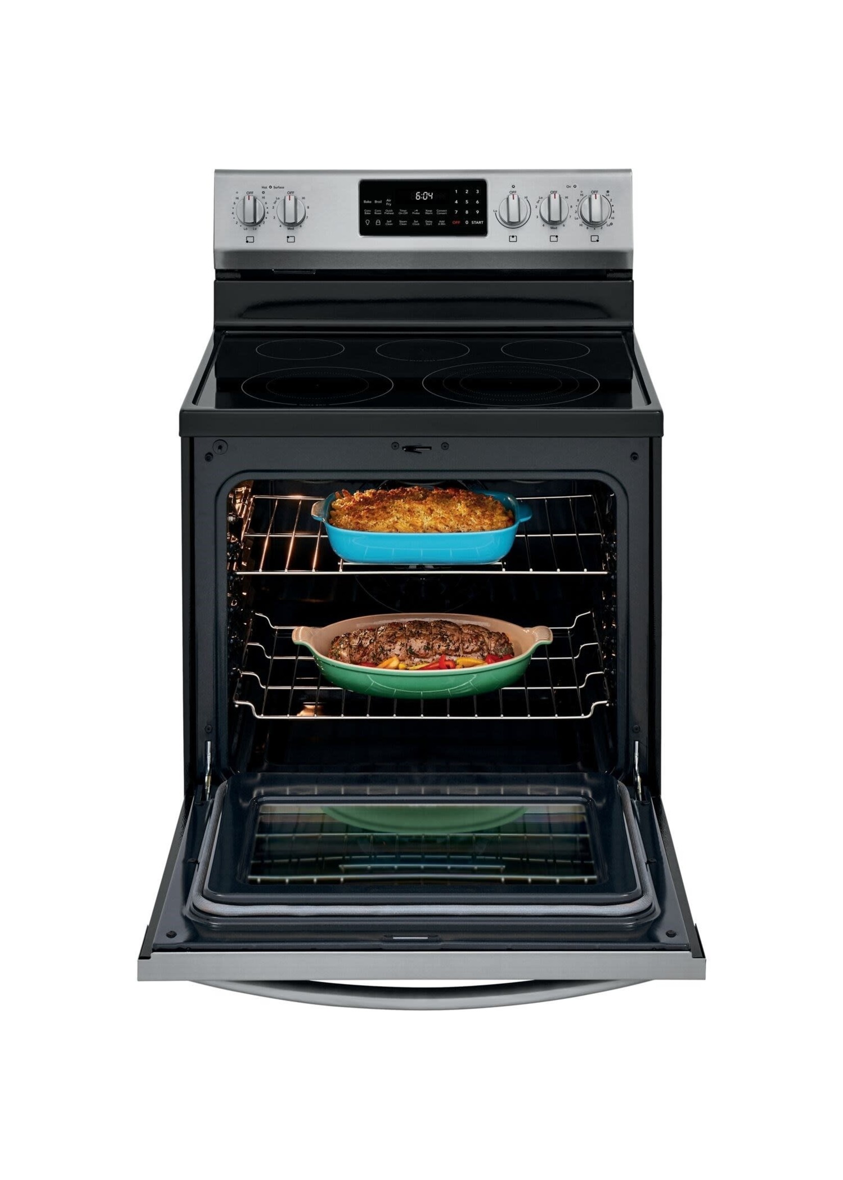 FRIGIDAIRE Frigidaire 30" Freestanding Elec Range with Air Fry 5-Element Cooktop - Smudge Proof SS