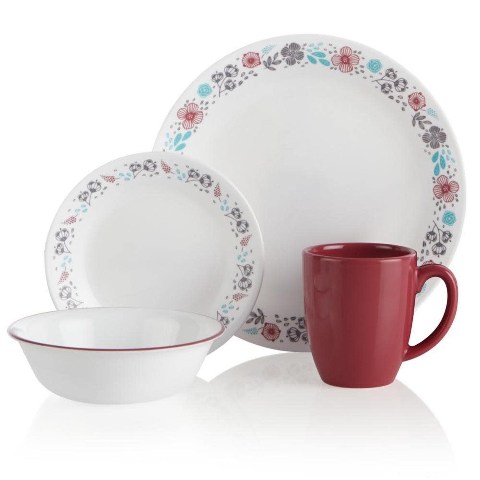 Corelle Nordic Blooms Service For 4