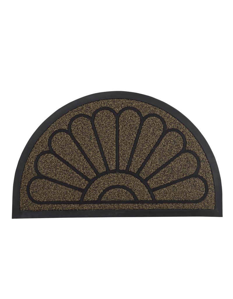 Natural Sunburst Half Round Coir Doormat 18 X 30 The Westview Sunburst Half Round Coir Doormat