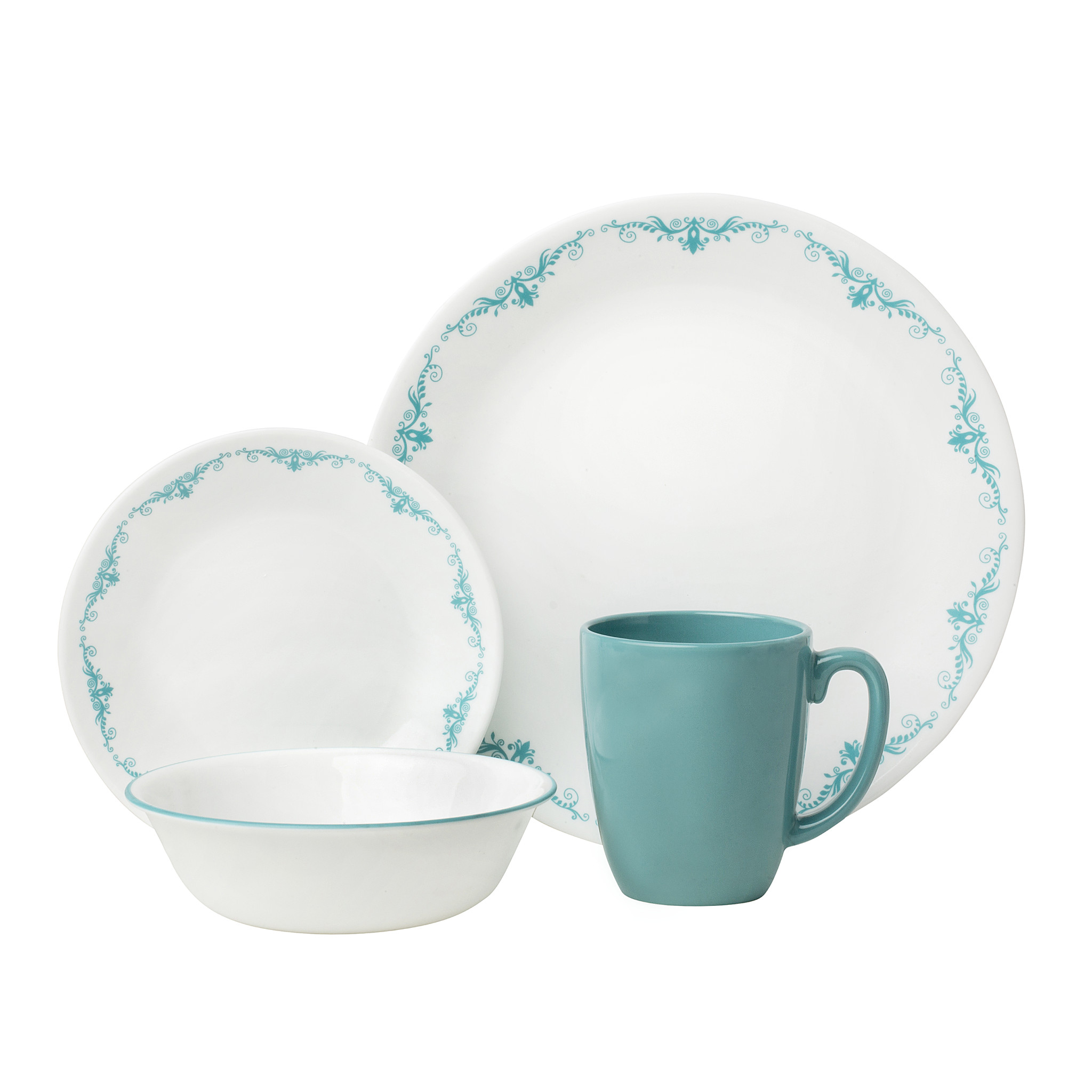 Corelle CORELLE SET CLASSIC, GARDEN LACE Service For 4 - The Westview Shop