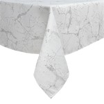 Majestic Tablecloths Tablecloth  Jacquard TC1306 - Marble White/Silver- 70/108