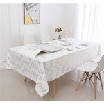 Tablecloth Velvet TC1400 - White. Dotted Gold foil Print. 70160