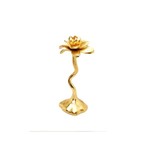 LCH1006 - 11.5" Gold Flower Shaped Candle Holder