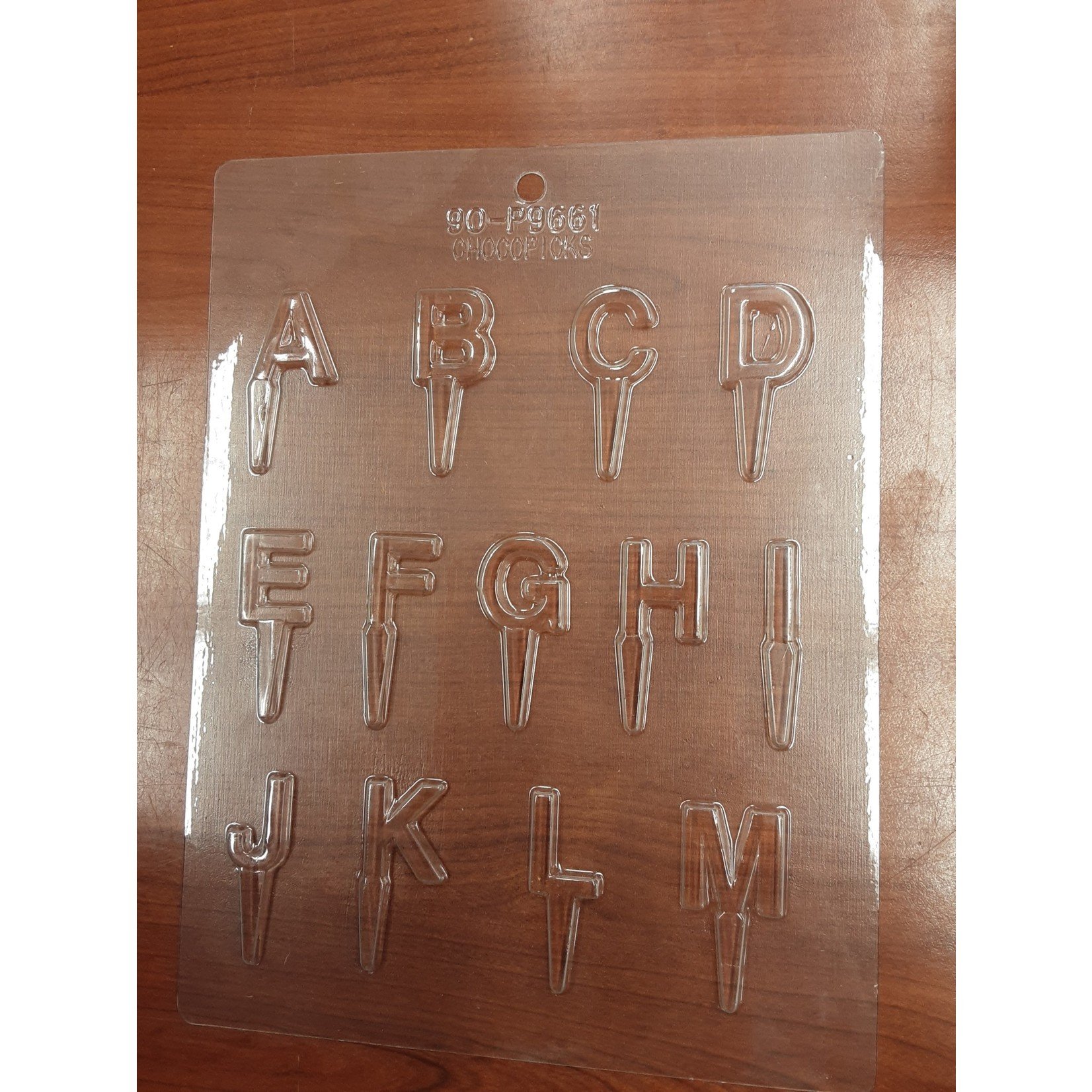 #90-p9661 LETTER A-M CHOCOPICK CHOCOLATE MOLD
