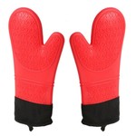 Cool Touch - Silicone Oven Mitt - 13 in, Red,
