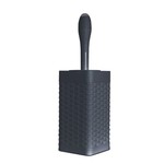 TWS Palm Luxe Square Toilet Brush with Soap Dispenser Gray