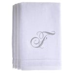 Creative Scents F - Cotton velour monogram towel - White