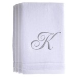 Creative Scents K - Cotton velour monogram towel - White