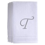 Creative Scents T - Cotton velour monogram towel - White