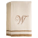 Creative Scents W - Cotton velour monogram towel - Ivory