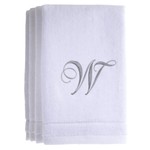 Creative Scents W - Cotton velour monogram towel - White