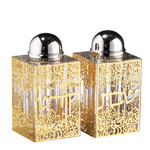 161563 Gold Floral Salt & Pepper Shakers