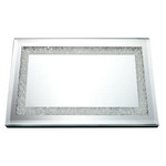 TWS GS5510 Mirror Tray With Diamonds 13.8x9.8"