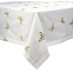 SPILL-PROOF METALIIC BUTTERFLY TABLECLOTH 72X164